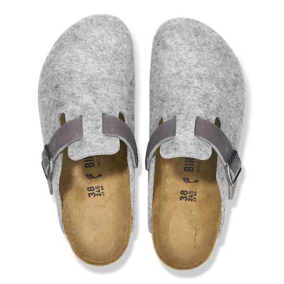 NEW BIRKENSTOCK men's boston clog in light gray - Picture 5 of 6